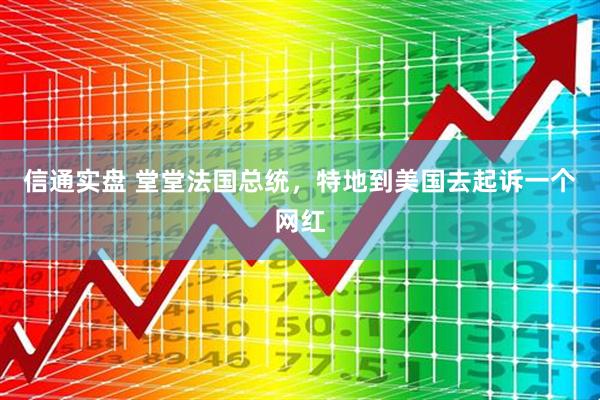 信通实盘 堂堂法国总统，特地到美国去起诉一个网红